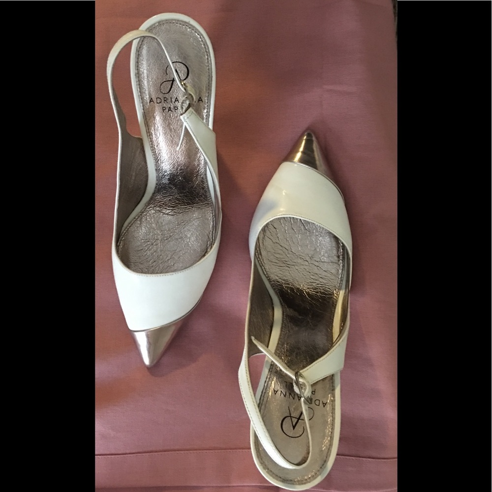 Adrianna Papell white & silver shoes